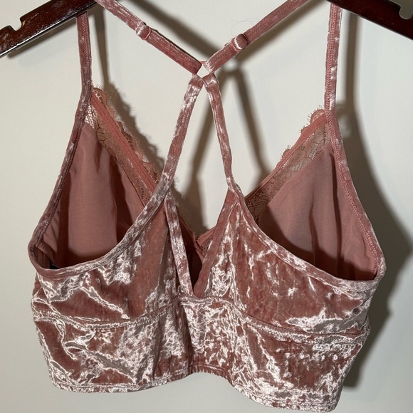 Aerie Pink Velvet Lacey Bralette - Picture 7 of 10